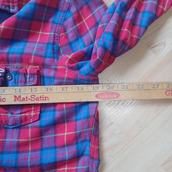 Hollister Plaid 100% Cotton Shirt Women’s Large Y2K Lightweight Fall Layer - Picture 5 of 7